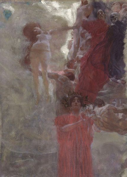 Kompositionsskizze für "Medizin", Gustav Klimt von Meisterhafte Meister