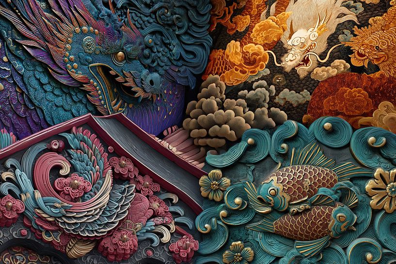 Art abstrait japonais en 3D par Egon Zitter