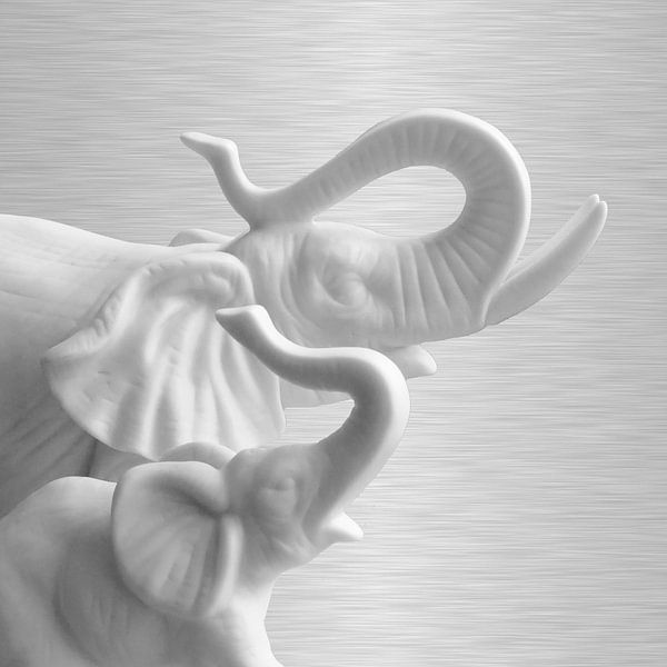 Porcelain elephants 4.0 by Ingo Laue