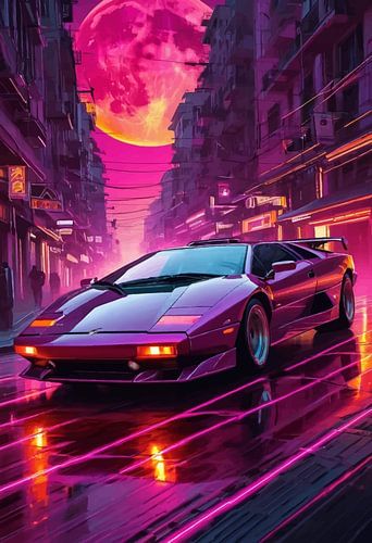 Lamborghini Diablo VT - Synthwave Neon