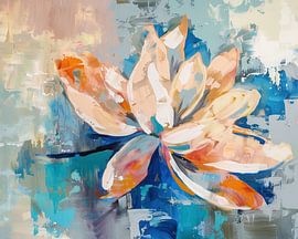 Moderne minimalistische Blume von Abstraktes Gemälde