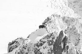 Refuge on the slopes of Mont Blanc, monochrome by Luci Boreali