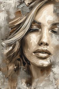 Portrait de femme - Beige