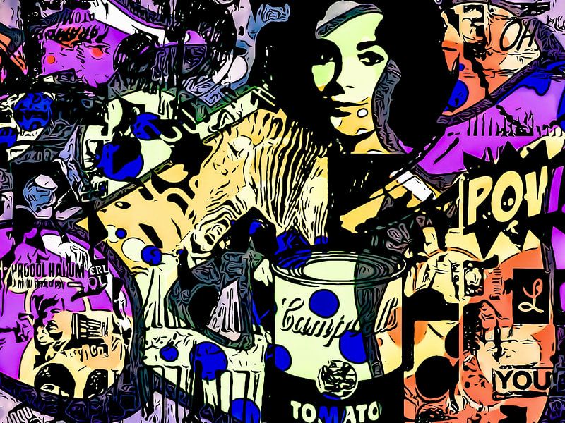 Blue dots - POP Art by zam art