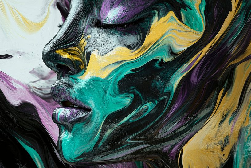 Farben der Seele – Portraittraum von Poster Art Shop