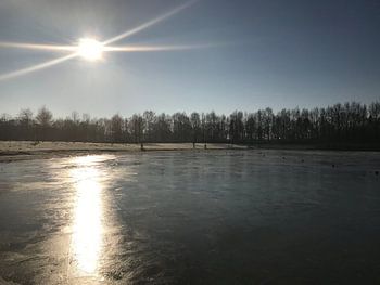 De zon op het ijs bij Heeresmeer 4