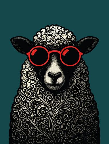 Coole Schapen Muurkunst Poster