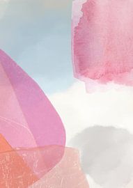 Abstract collage on a background of watercolor by Studio Allee