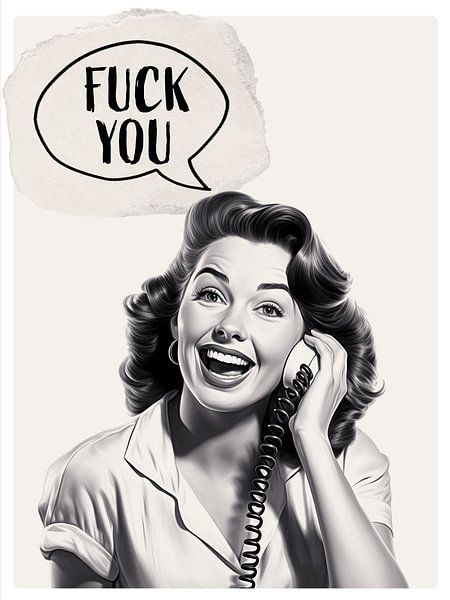 Vriendelijke Neuk Je - Zwart van Malou Studio