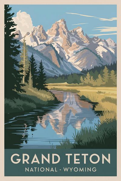 Grand Teton, Wyoming by Poster Art Shop