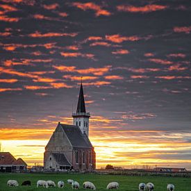 Kirche den Hoorn, Texel. von Justin Sinner Pictures ( Fotograaf op Texel)