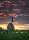 Kirche den Hoorn, Texel. von Justin Sinner Pictures ( Fotograaf op Texel) Miniaturansicht