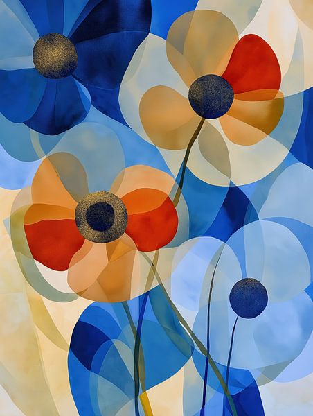 Bloemen abstract van Bert Nijholt