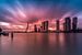Le lever du soleil explosif à Rotterdam sur MS Fotografie | Marc van der Stelt