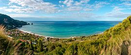 Agios Gordios on Corfu with a view of the sea and its coasts by Leo Schindzielorz