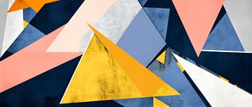 Composition géométrique aux couleurs douces sur Poster Art Shop