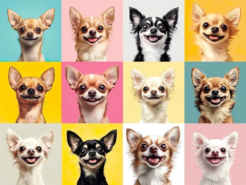 Chihuahuas heureux par Lauri Creates