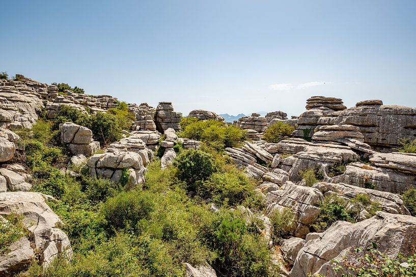 Imposing rock formations in El Torcal by Joke Van Eeghem