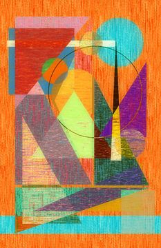 Modern Abstract in orange by Corinne Welp