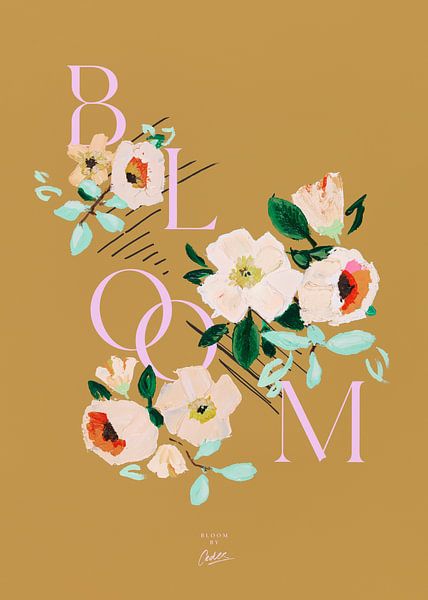 ‘Bloom’ | Blumen ocker von Ceder Art