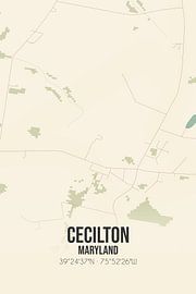 Vintage map of Cecilton (Maryland), USA. by Prints of Place
