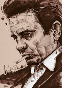 Johnny Cash kunst van Jos Hoppenbrouwers