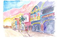 Kralendijk Bonaire Niederländische Karibik Farbenfrohe Straßenszenen