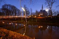Catharijnesingel in Utrecht met Martinusbrug en Sint-Martinuskerk van Donker Utrecht thumbnail