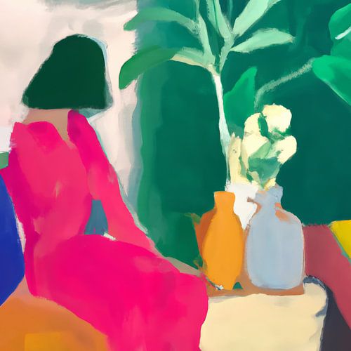 Buntes abstraktes Porträt