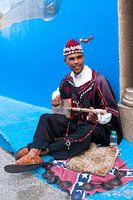 Musician in the Kasbah des Oudayas, Rabat, Morocco