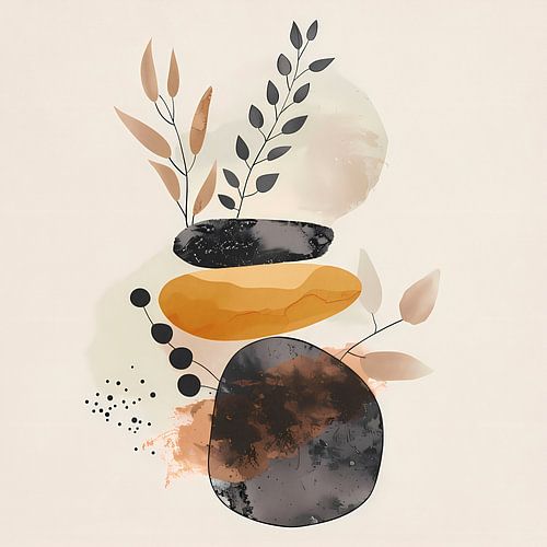 Minimalist concept with leaves