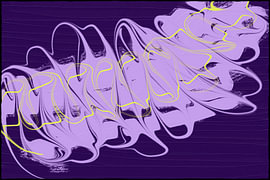 Abstract – Graffiti style in purple by Sandra van de Pol