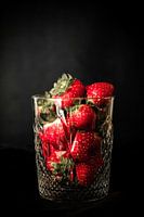 Glass of strawberries