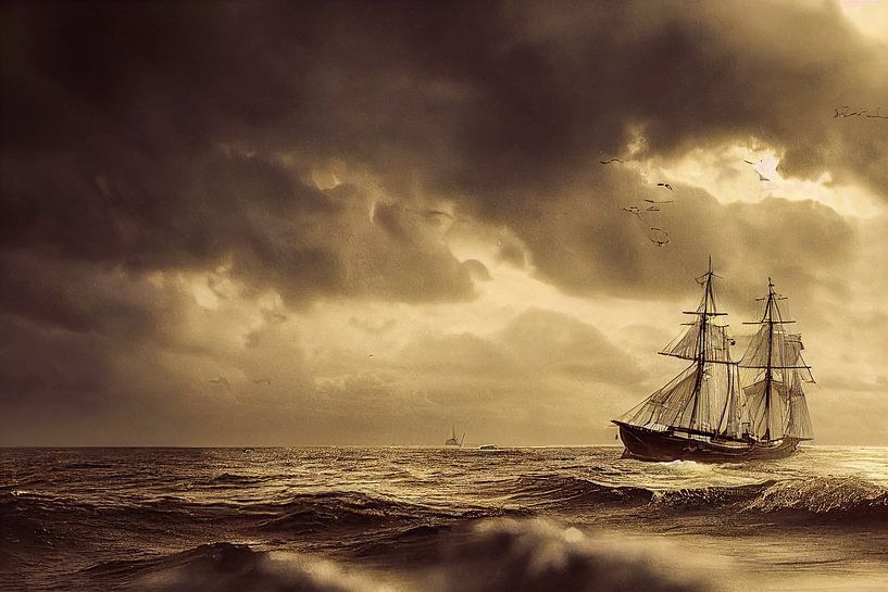 Malerei eines Wikinger Schiffes von Animaflora PicsStock