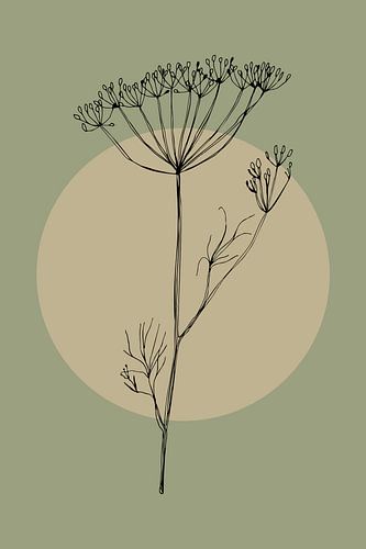 Minimalistische Japandi Botanische Kunst: De schoonheid van de natuur in eenvoud nr. 2