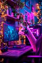 Lama im Gaming-Paradies von Poster Art Shop Miniaturansicht