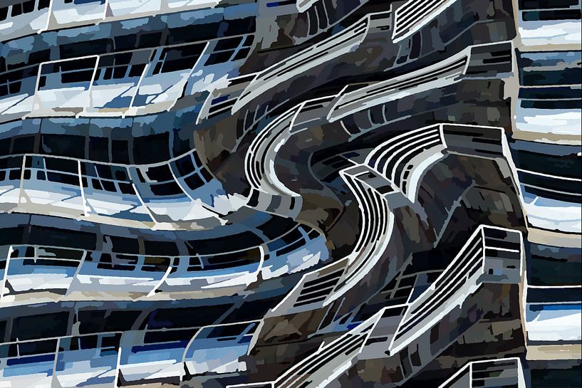 Blue Hotel by LucFineArt