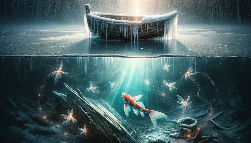 Icy silence under starlight by artefacti