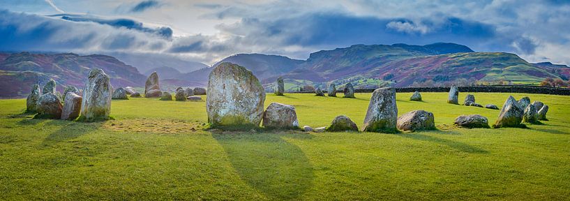 Panorama stone circle Castlerigg, Lake district by Rietje Bulthuis