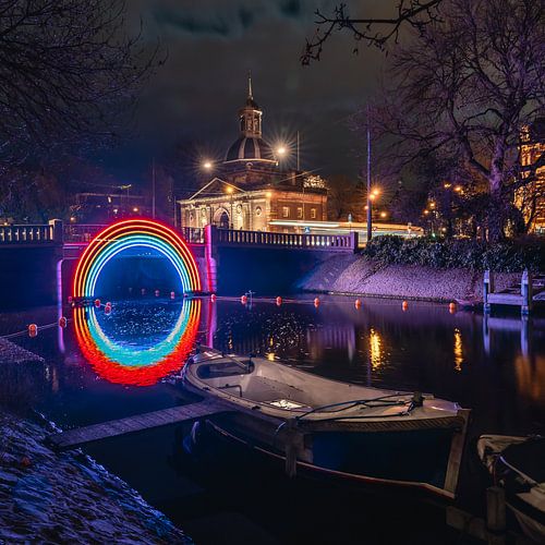 December 2021, Amsterdam Light Festival waarbij kunstenaars hun verlichte werk laten zien in en rond