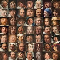 Visages de l'âge d'or - Collage de portraits de Néerlandais