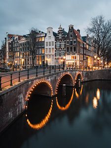 Amsterdam Keizersgracht mit Leidsegracht von Lorena Cirstea