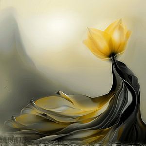 Die Tulpe im erfrischenden Wind