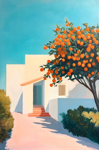 Oranje boomhut