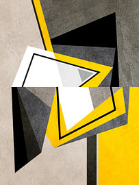 Art abstrait géométrique minimaliste contemporain, tons terreux sur Online Arts