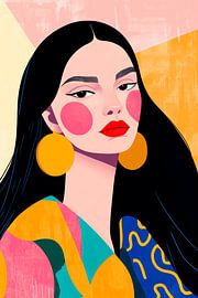 Modern beauty in a blaze of colour by Poster Art Shop