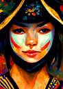 Samurai girl painting 01 by Sahruddin Said thumbnail