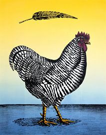 Chicken With Feather by Helmut Böhm