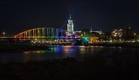 Regenboogkleuren brug bij Deventer over de IJssel vanwege Comingout-Dag van VOSbeeld fotografie thumbnail