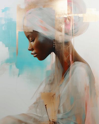 Portret modern chic met een vleugje goud